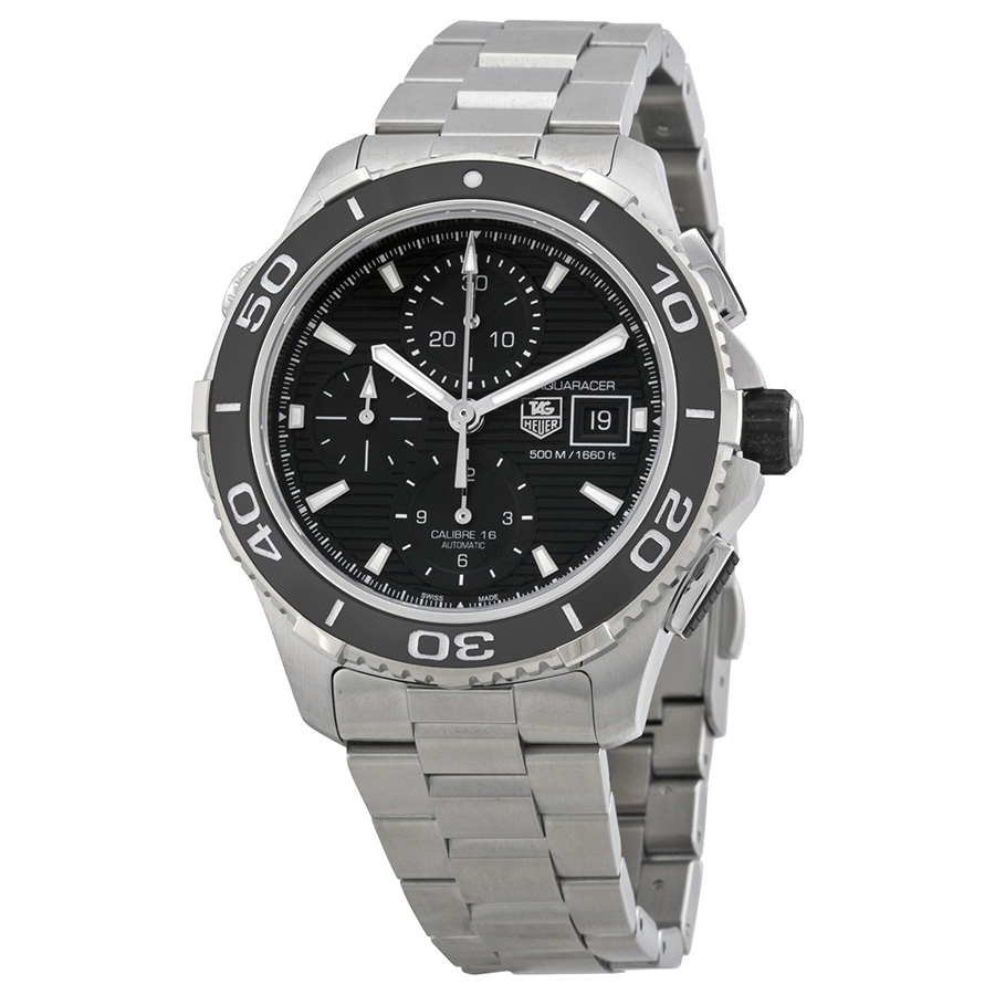 Tag Heuer Aquaracer CAK2110.BA0833 Imitation Diver's Chrono Stainless Steel Black Face Watch