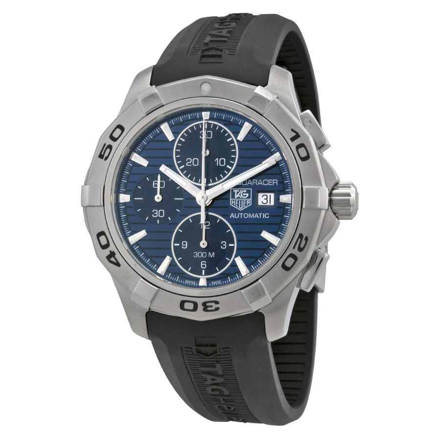Tag Heuer Aquaracer Dive 60mm Titanium Auto Chrono Watch with Blue Face