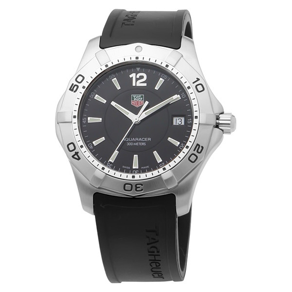 Tag Heuer Aquaracer Dive Watch - Swiss Quartz, Titanium, Black Face, 300m Water-Resistant