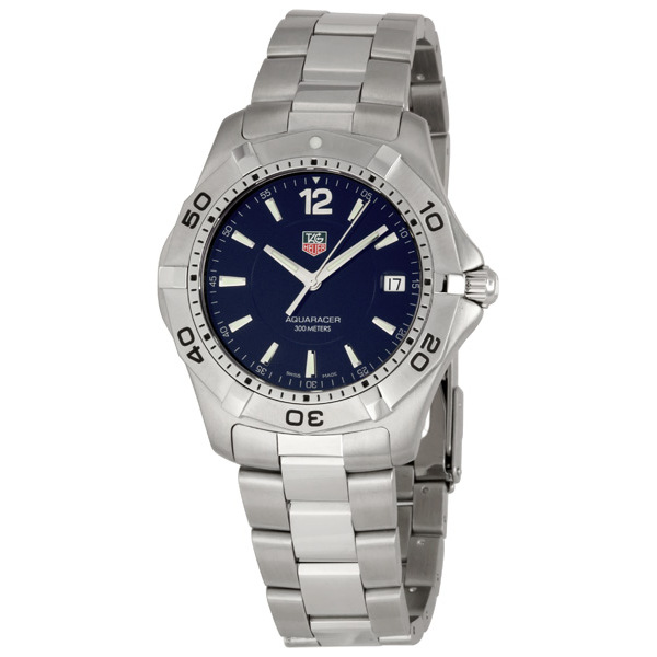 Tag Heuer Aquaracer Dive 300m Automatic Silver Case Jet Black Face Mens Watch