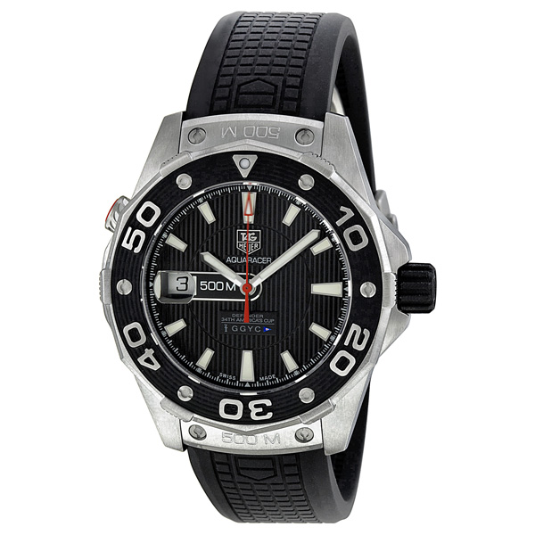Tag Heuer Aquaracer Dive 300m Auto Stainless Steel Black Submersion Watch