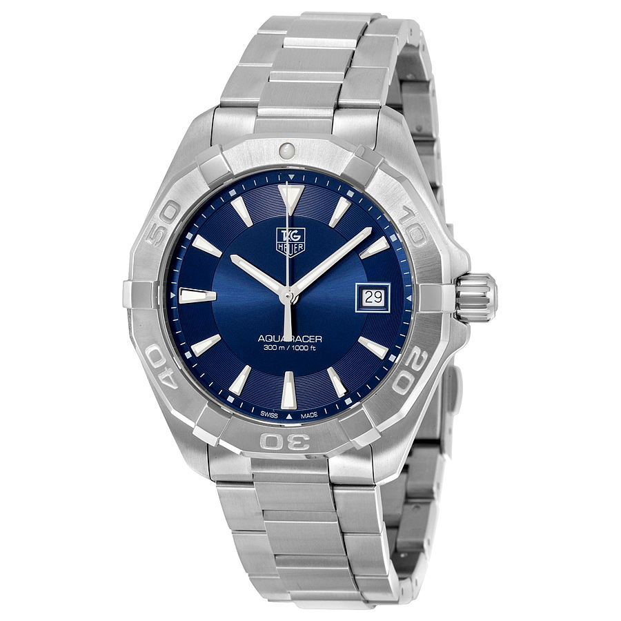 Tag Heuer Aquaracer Dive Replica with Swiss Quartz - Stainless Steel Case & Black Face - 300m Water Resistant Watch