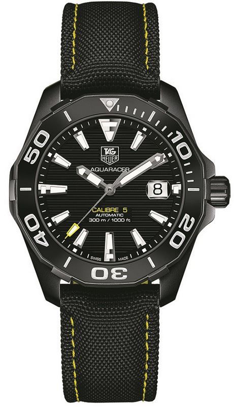 Tag Heuer Aquaracer Dive Master Swiss Clone 43mm Black Face Automatic Water Resistant Watch