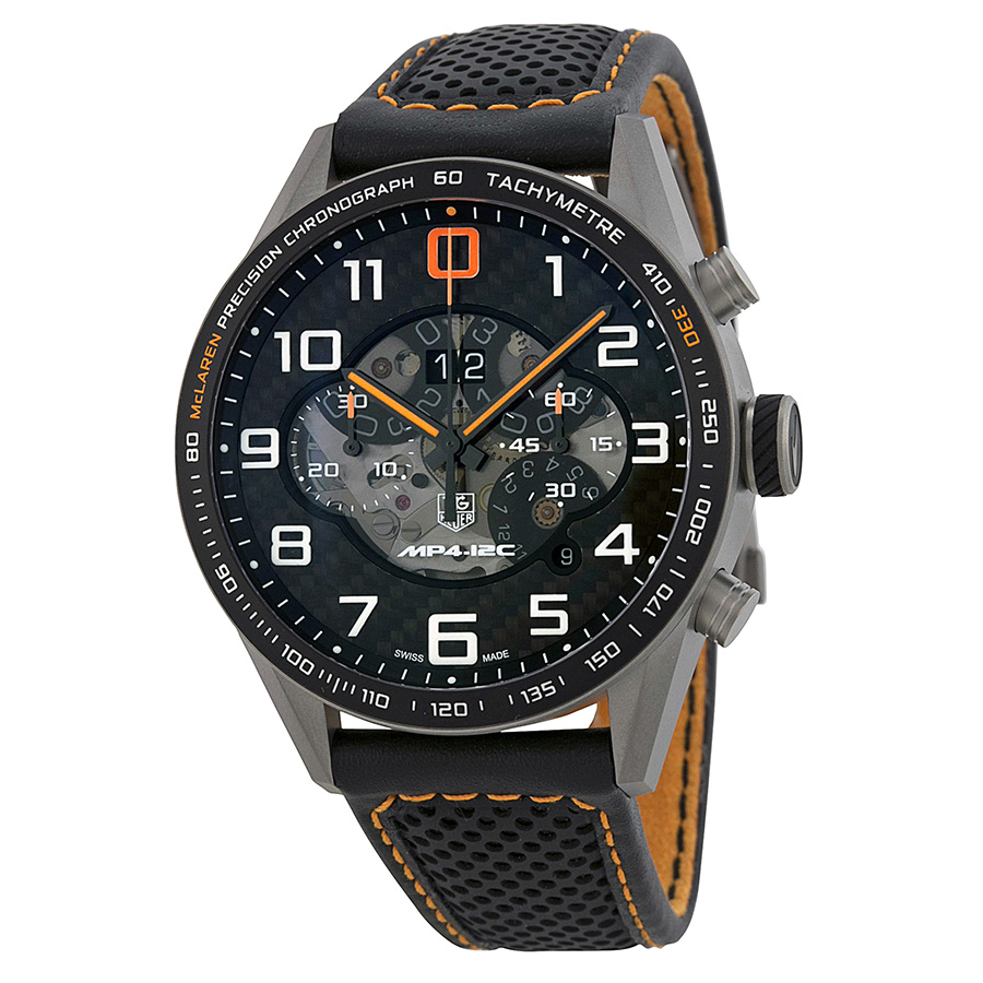 Tag Heuer Carrera Clone Automatic Jet Black Face 43mm reps Watch