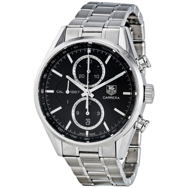 Tag Heuer Carrera Automatic Black Dial Steel 42mm Replica Watch