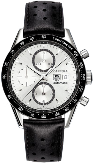 Tag Heuer Carrera CV2011.FC6205 Imitation Chronograph Stainless Steel Automatic Black Face Water-Resistant Watch