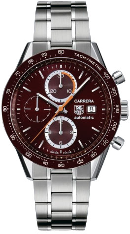 Tag Heuer Carrera Automatic Brown Sunray Dial Watch - 41mm Clone