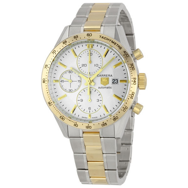 Tag Heuer Carrera Silver Dial Automatic Chronograph Steel Watch
