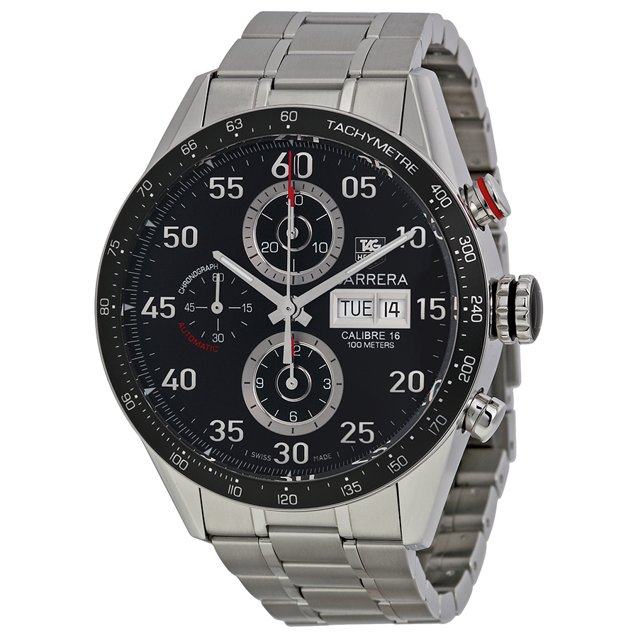 Tag Heuer Carrera CV2A10.BA0796 Imitation Automatic Steel Chronograph Watch with Black Dial