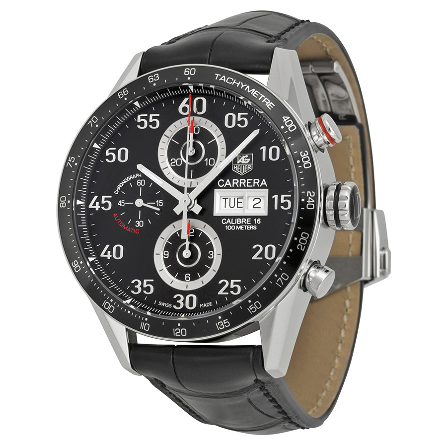 Tag Heuer Carrera Black Chronograph Automatic Mens Watch