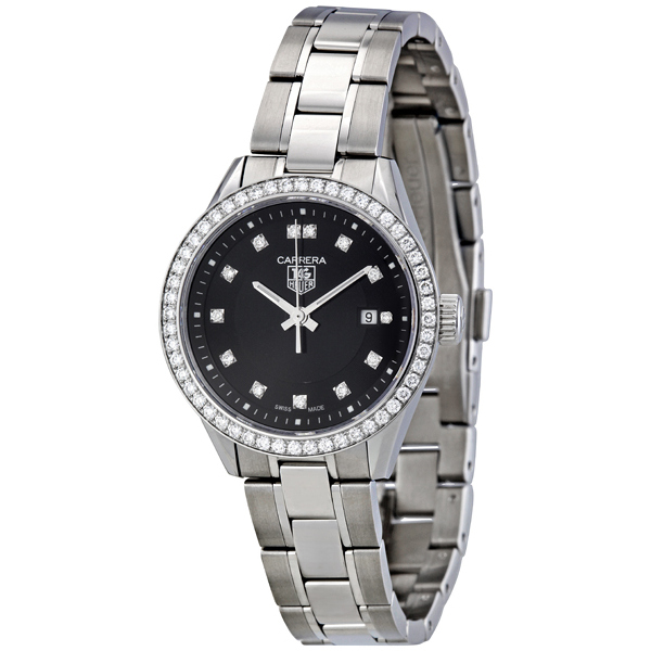 Tag Heuer Carrera WV1412.BA0793 Stainless Steel Automatic Chronograph Jet Black Watch