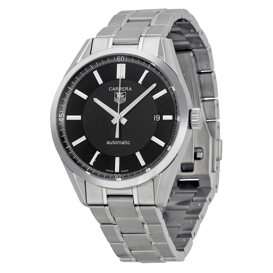 Tag Heuer Carrera WV211B.BA0787 Mens Automatic Chronograph Watch - Jet Black Dial, Stainless Steel Case