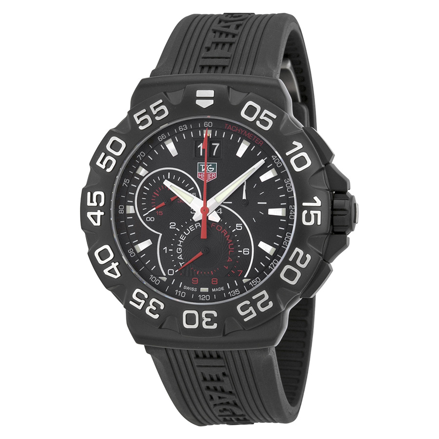 Tag Heuer Formula 1 Race-Proven CAH1012.FT6026 Matte Black PVD Watch with Swiss quartz