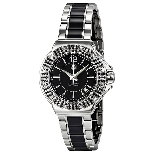 Tag Heuer Formula 1 Reps Automatic Ladies Sports Watch - Jet Black Dial, 33mm Steel Case