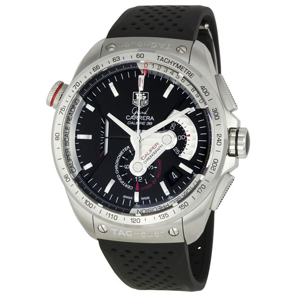 Tag Heuer Grand Carrera CAV Clone Automatic Chrono - Stainless Steel & Carbon Face Watch