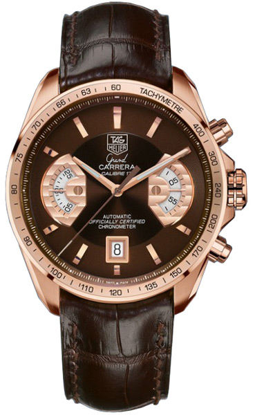 Tag Heuer Classic Chrono 42mm Rose Gold Sapphire Crystal Auto Rose Watch
