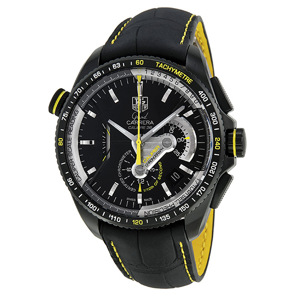 Titanium-Case Tag Heuer Grand Carrera Clone, Black Dial, Automatic Movement, Durable Water-Resistant Watch
