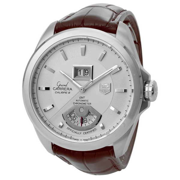 Tag Heuer Grand Carrera Wave Automatic Chronograph Watch - Steel Bezel, Black Dial