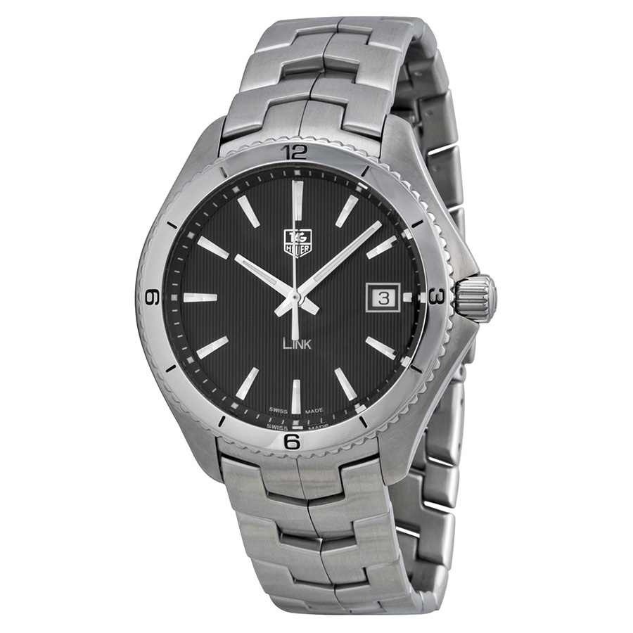 Tag Heuer Link Swiss Automatic Chronograph Imitation Watch - 43mm Steel Bezel, Black Dial