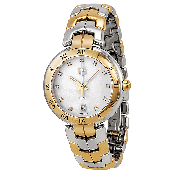 Tag Heuer Link Mother of Pearl Automatic 43mm Steel Watch - Classic Elegance