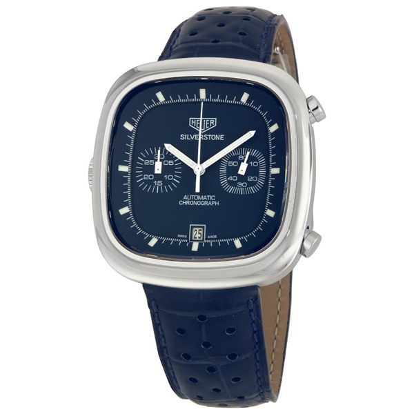 Tag Heuer Silverstone Automatic Chronograph 43mm Silver Case Blue Dial Watch