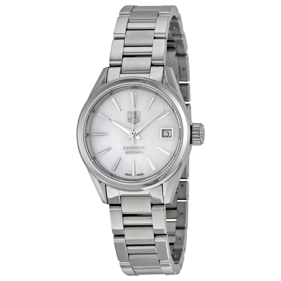 Tag Heuer White Mother of Pearl Automatic Watch - Swiss Reproduction 43mm