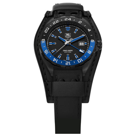 Tag Heuer WAZ201A FC8195 Mens Automatic Chronograph Watch - Carbon Case, Black Dial, 45mm