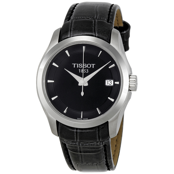 Tissot Couturier Automatic Steel Chronograph Black Dial Watch