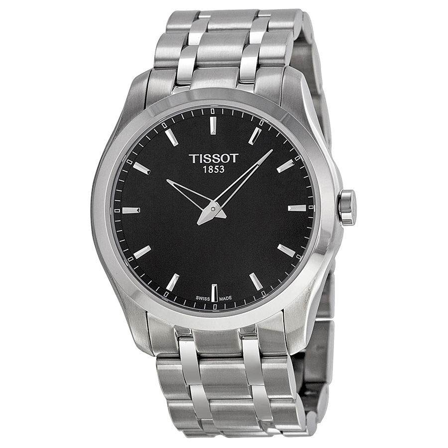 Swiss-Etched Tissot Couturier T0354461105100 Manual Wind 38mm Chrome and Tan Dial Watch