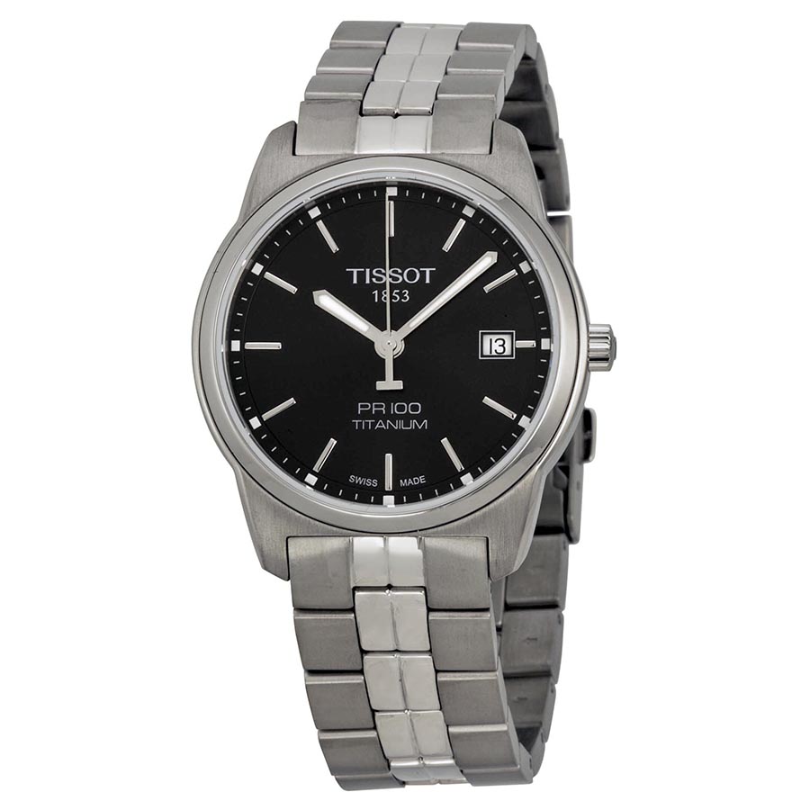 Tissot PR 100 Diver Chrono Black Steel Automatic 200m Water Resistant Watch