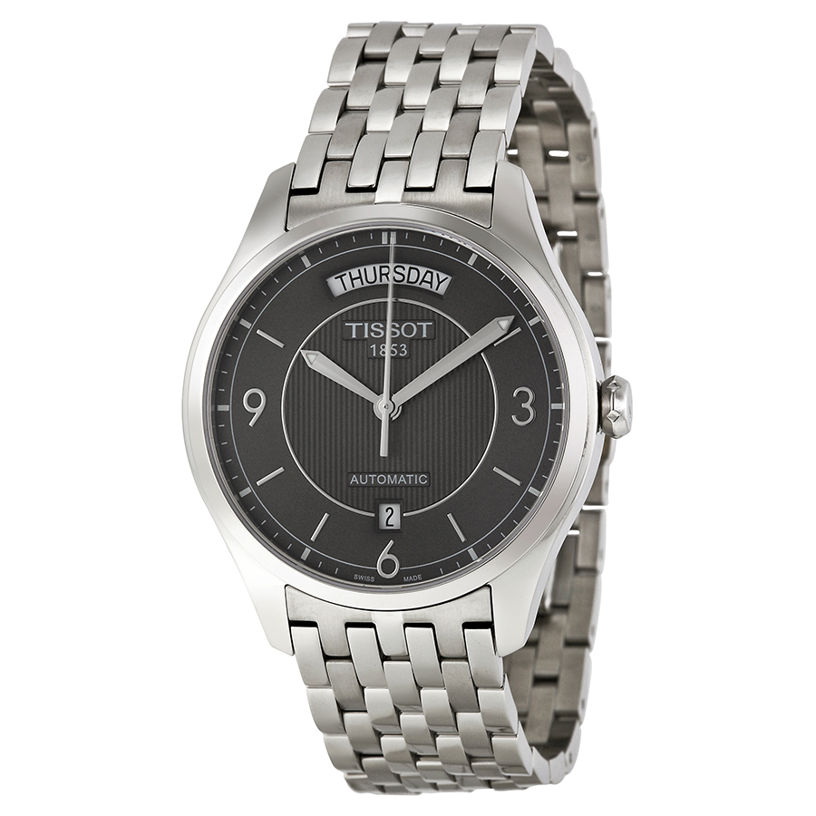 Tissot T-Classic Gentleman's Chronograph Black Steel Case Automatic Black Dial Watch