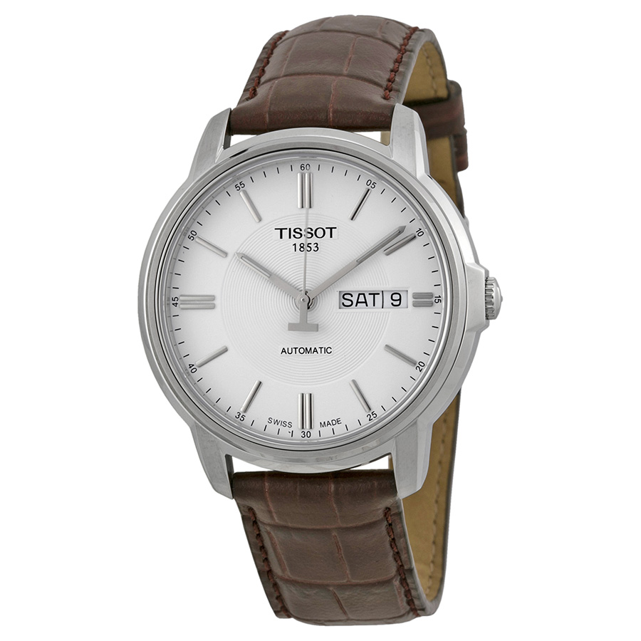 Tissot T-Classic White Dial Automatic 18K Rose Gold Watch - Classic Elegance Replicas