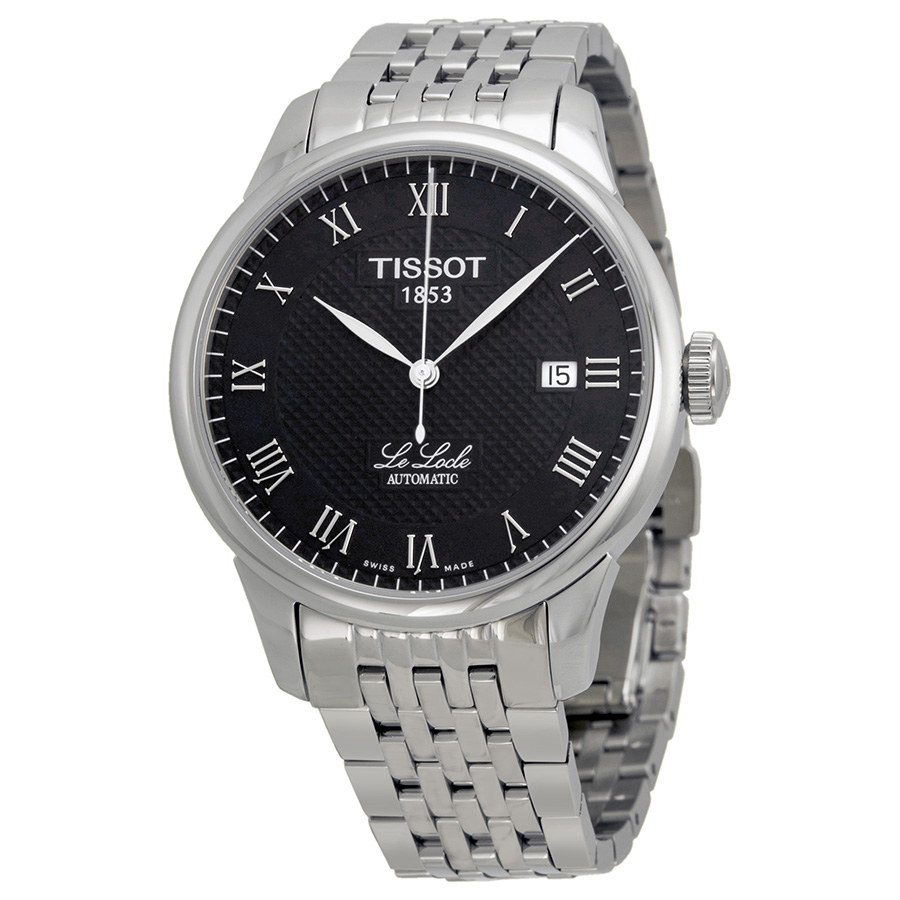 Tissot T-Classic Black Textured Dial Automatic Mens Watch - Classic Elegance
