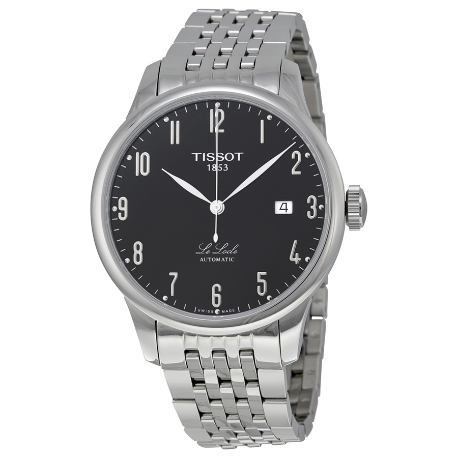 Tissot T-Classic Automatic Watch with Silver Roman Dial & Leather Strap