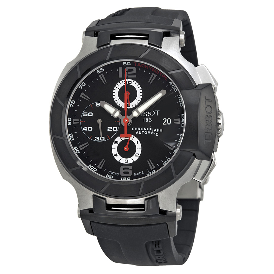 Tissot T-Race Swiss Automatic Chronograph Black Dial Watch