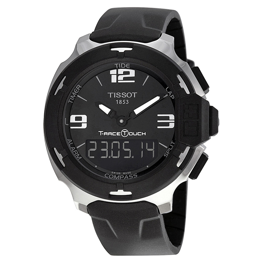 Tissot T-Race Clone Auto Chrono Steel Bezel Jet Black Dial Water Resistant Watch