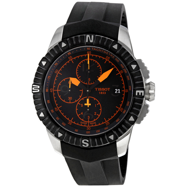 Tissot T-Sport Swiss Chronograph Black Face Automatic 43mm Sports Watch