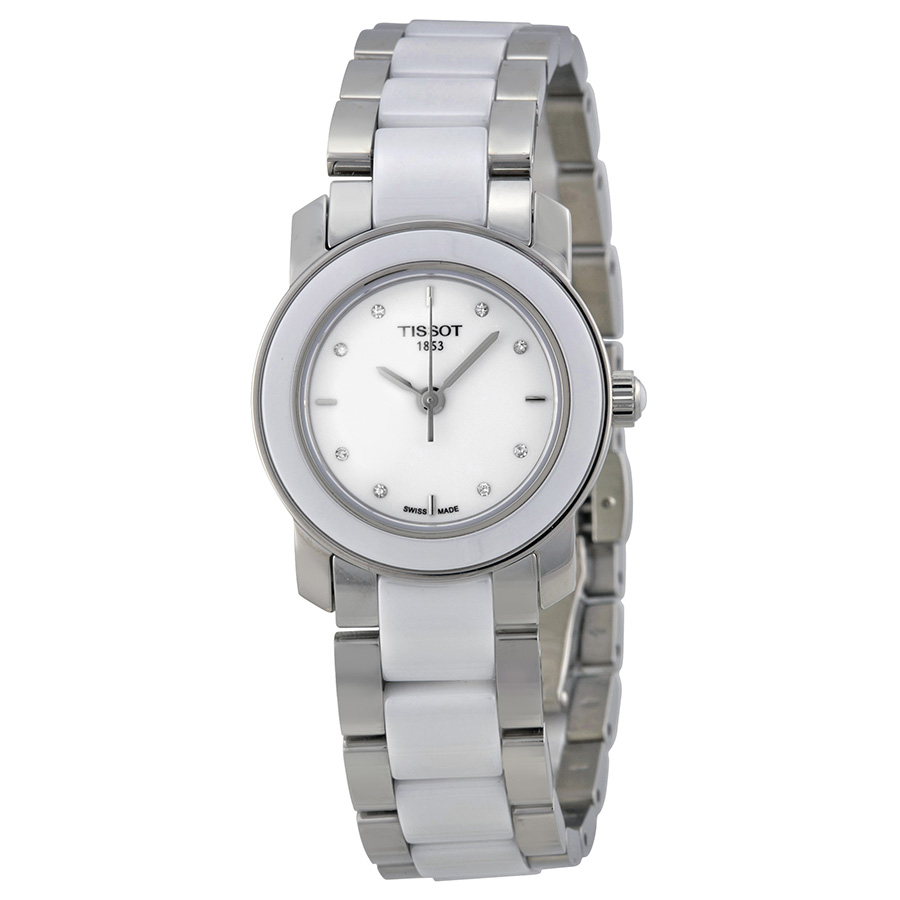 Tissot T-Trend Elegance Lady's Watch - Stainless Steel, White Dial, 33mm, Automatic