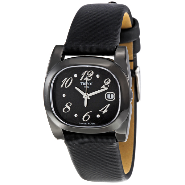 Tissot Swiss Automatic Watch with Silver Dial & Leather Strap