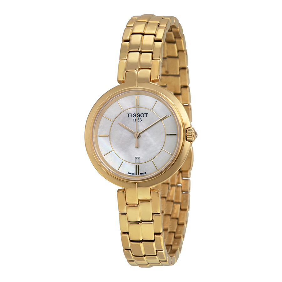 Tissot Elegance White Mother Pearl Quartz Steel 26mm Pearl Dial