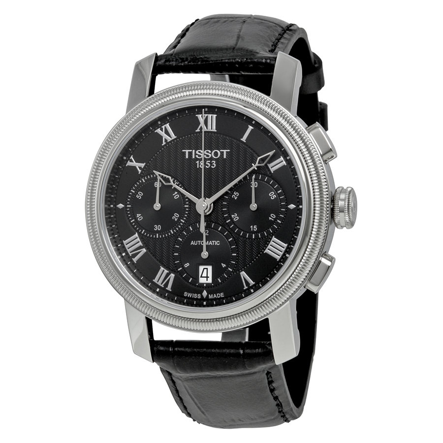 Tissot T-Classic Automatic Watch with Silver Dial & Leather Strap