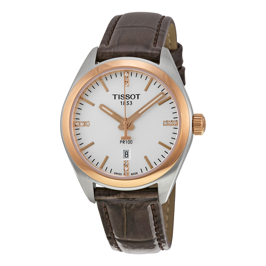 Tissot T1012102603600: Elegant Lady's Watch - Swiss Clone - Rose Gold, Black Dial, Automatic, 28mm