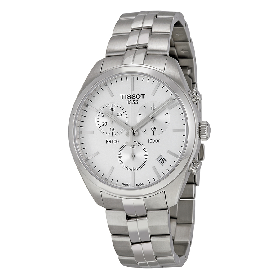 Tissot T1014171103100 Swiss Chronograph White Gold Case Watch