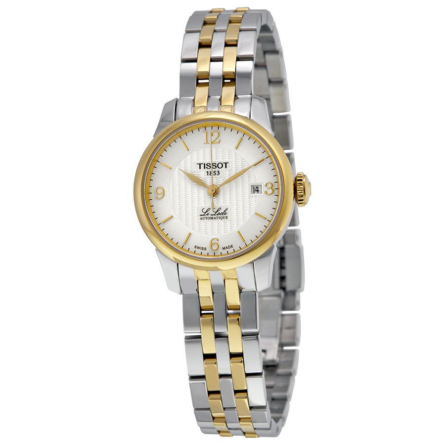 Tissot T41218334 Classic Lady's Watch - Swiss Automatic - 18K Gold Case, Black Roman Dial