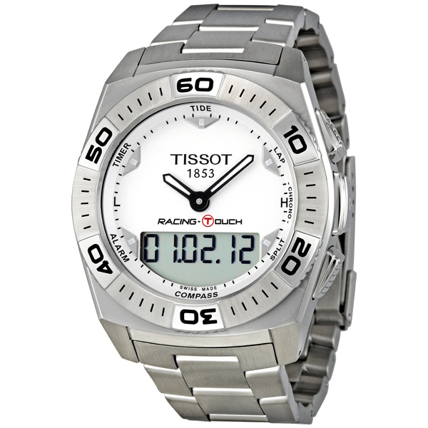 Tissot Touch Chronograph Titanium Solar Watch - Black Dial