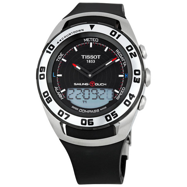 Tissot Touch Swiss Clone 42mm Chronograph Jet Black Face Water Resistant Watch