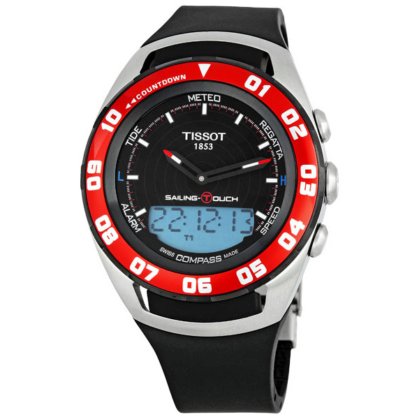 Tissot Touch Collection Swiss Automatic Chronograph Watch - Sleek Black Face