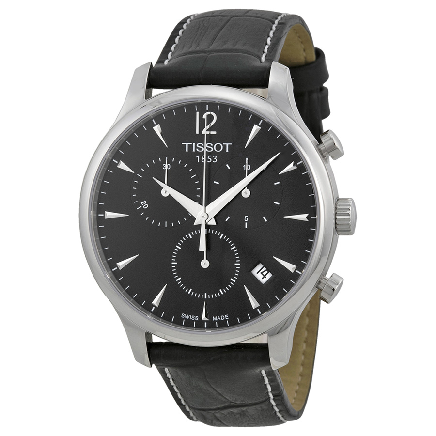 Tissot Tradition Classic Black Chronograph Automatic Mens Watch