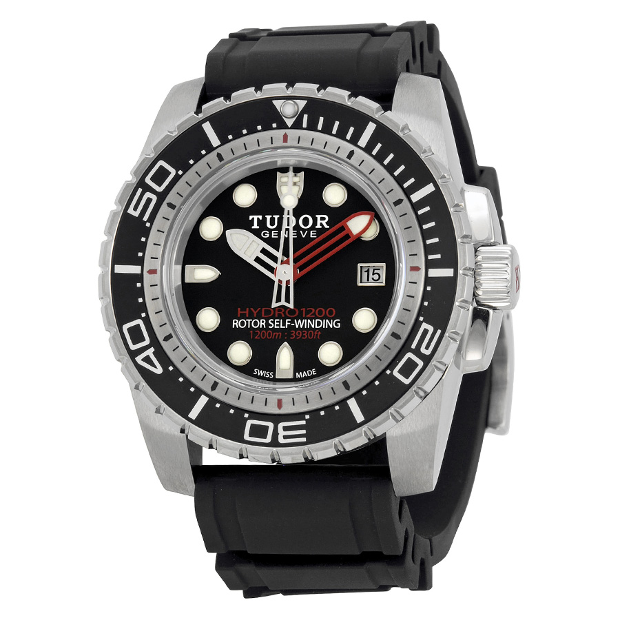 Tudor Hydronaut 25000 Dive Replica Automatic Jet Black Face Steel Watch