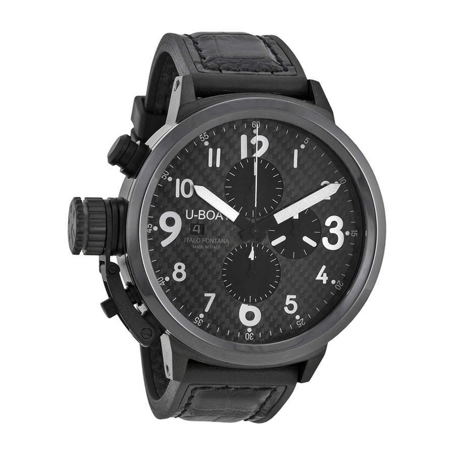U-Boat 7118 Imitation Dive Chrono Automatic Black Face Mens Watch